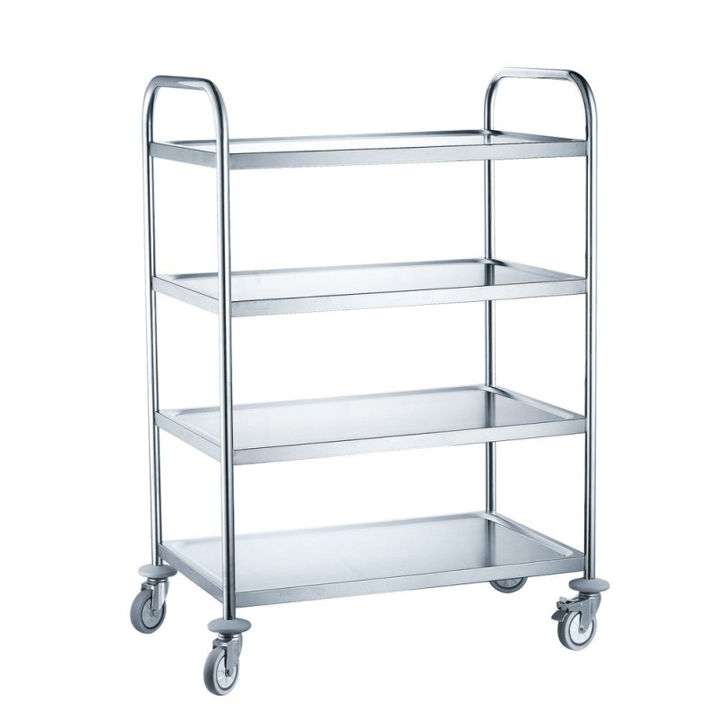 Chariot de service inox 4 étagères 1000x680 mm HENDI | Restohotelstore