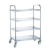 Chariot de service inox 4 étagères 1000x680 mm HENDI | Restohotelstore