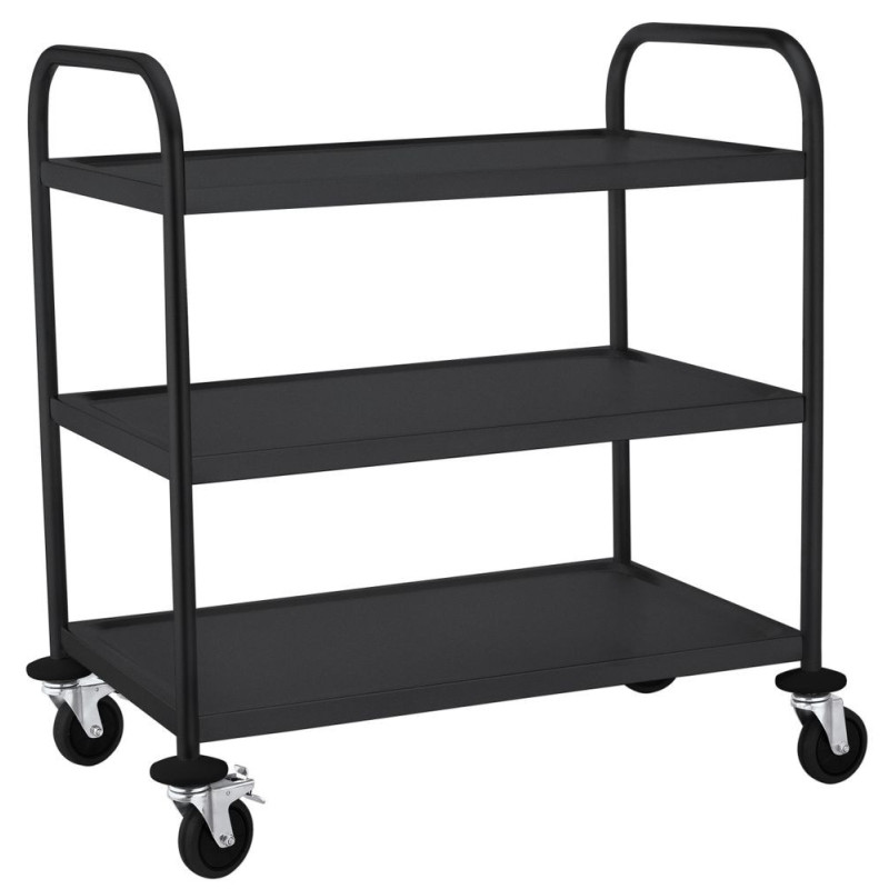 Servierwagen mattschwarz 987x940mm Durable Trolley HENDI