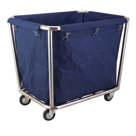 Wäschetrolley mit Edelstahlrahmen und 4 Lenkrollen | amerbox
