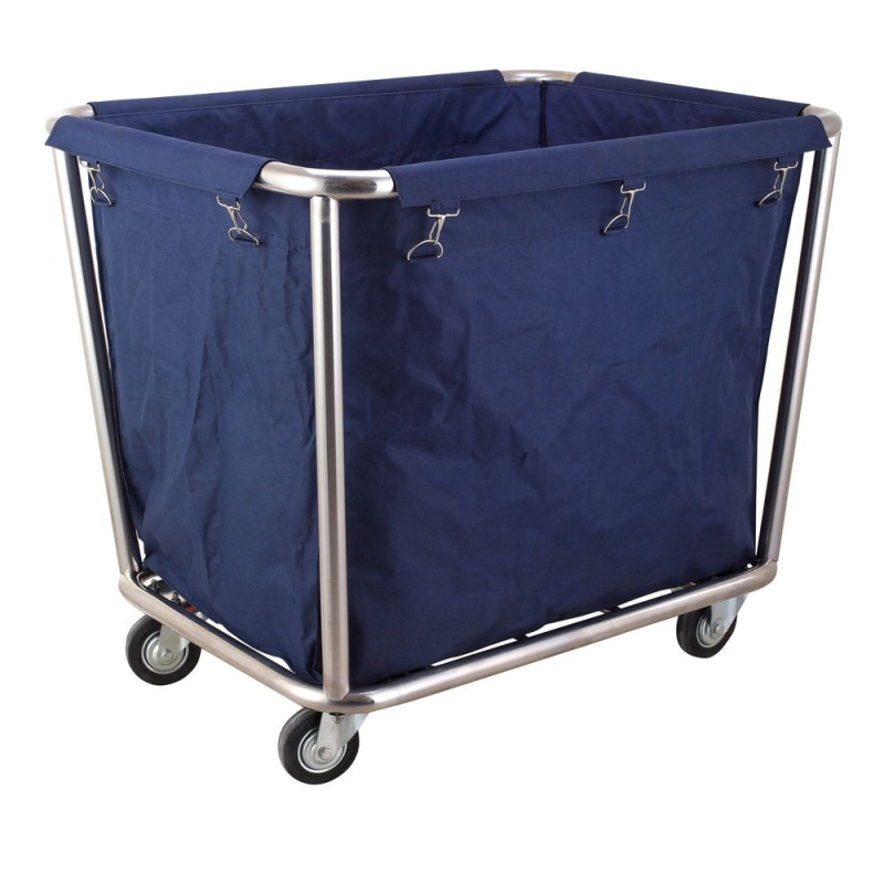 Wäschetrolley mit Edelstahlrahmen und 4 Lenkrollen | amerbox