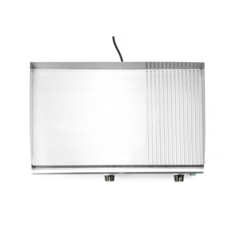 Grillplatte 1/3 gerillt 698x410 mm Stainless Steel HENDI