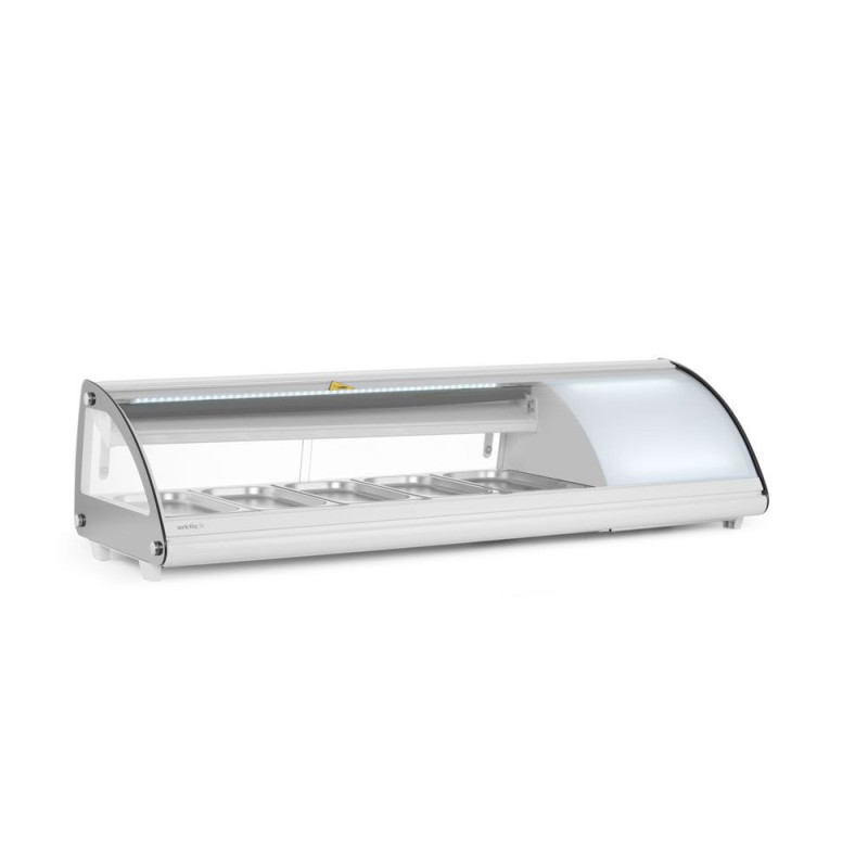 Sushi-Vitrine 5x GN 1/3 Display Case 1307mm Arktic