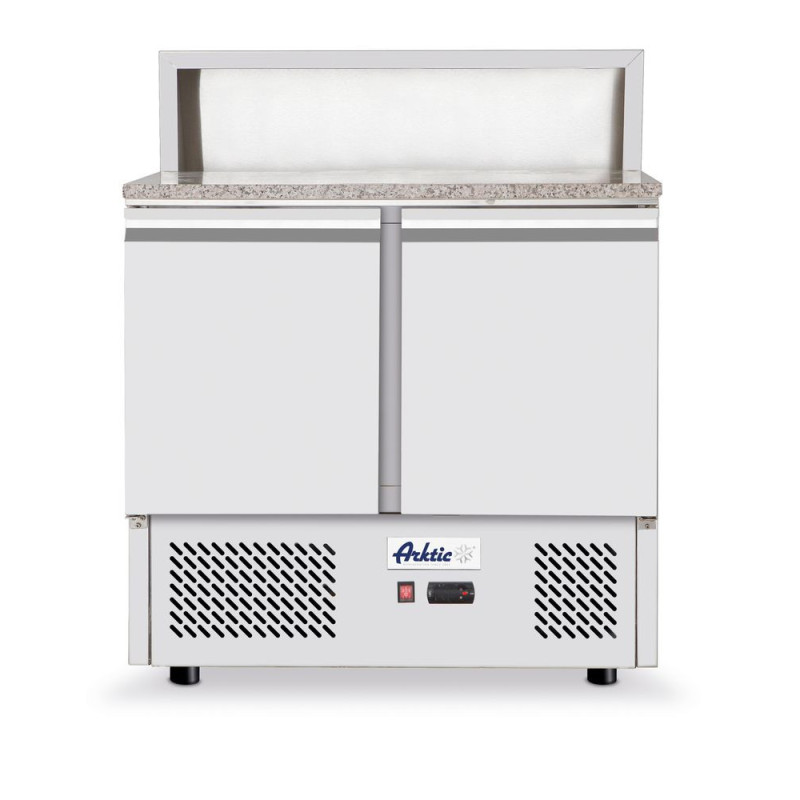 Pizzatisch, zweitürig 300 L 900x1110mm Arktic