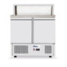 Pizzatisch, zweitürig 300 L 900x1110mm Arktic
