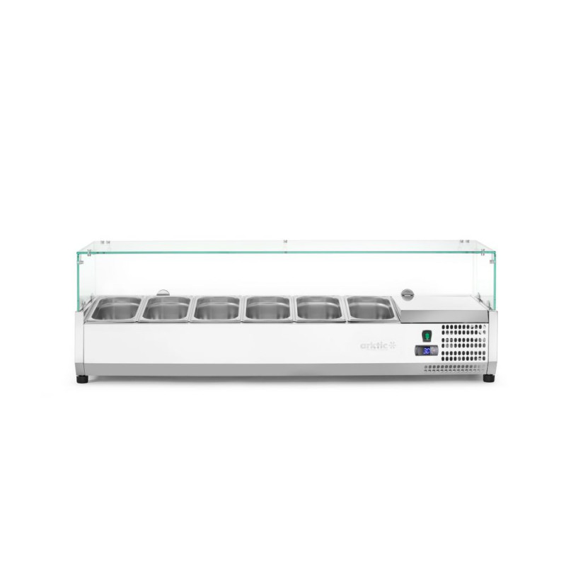 Aufsatz-Kühlvitrine Gastronorm 1/3 Cooling Display Arktic