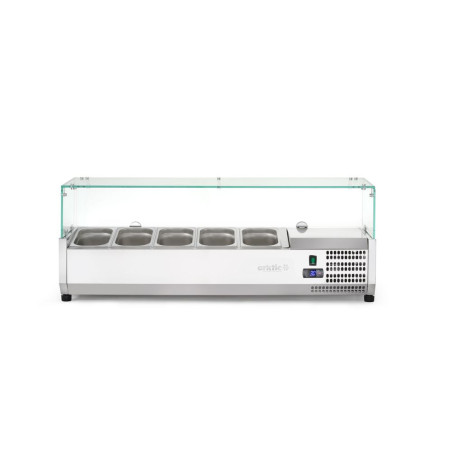Aufsatz-Kühlvitrine Gastronorm 1/4 1208mm Arktic