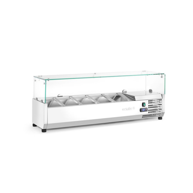 Aufsatz-Kühlvitrine Gastronorm 1/4 1208mm Arktic