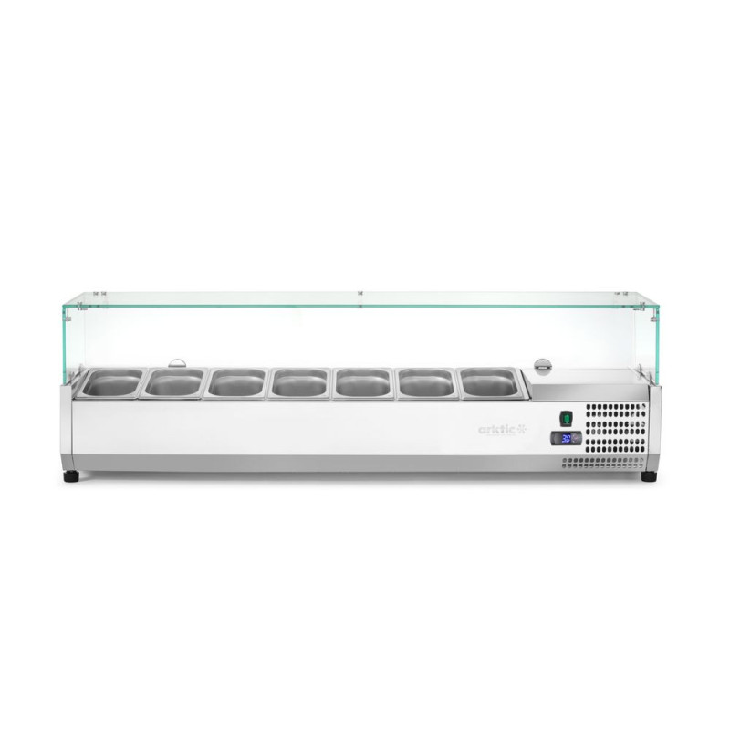 Aufsatz-Kühlvitrine Gastronorm 1/4 1508mm Arktic