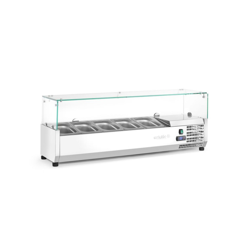 Aufsatz-Kühlvitrine Gastronorm 1/4 1508mm Arktic