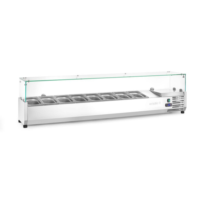 Aufsatz-Kühlvitrine Gastronorm 1/4 1808mm Arktic