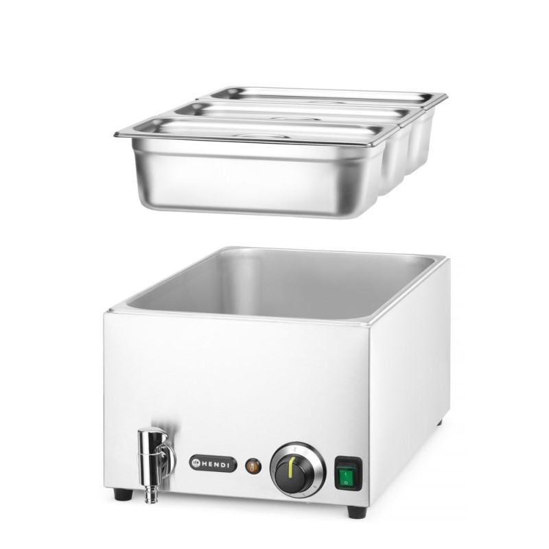 Set bain-marie avec robinet Ranger 612x332x248 mm HENDI | Restohotelstore