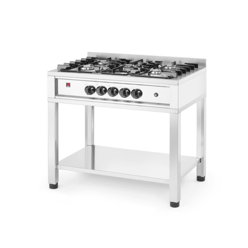 Gasherd - 5 Kochfelder 900mm Stainless Steel | hendi
