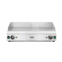Grill rainuré 1/3 688x410 mm en inox Hendi | Restohotelstore