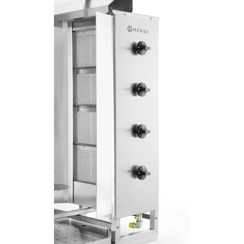 Gas Kebab Grill 900mm for 60kg Meat by hendi