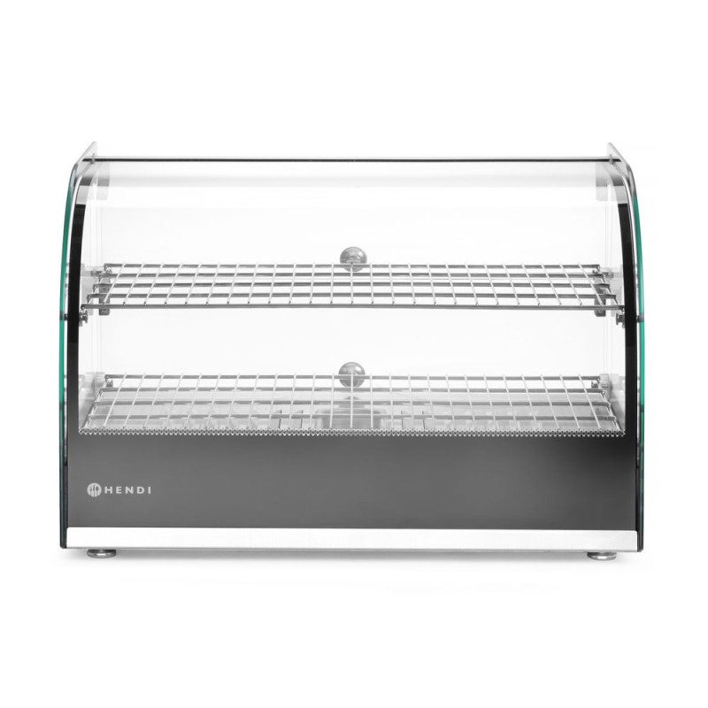 Warmhaltevitrine doppelt 556x440mm Stainless Steel | hendi