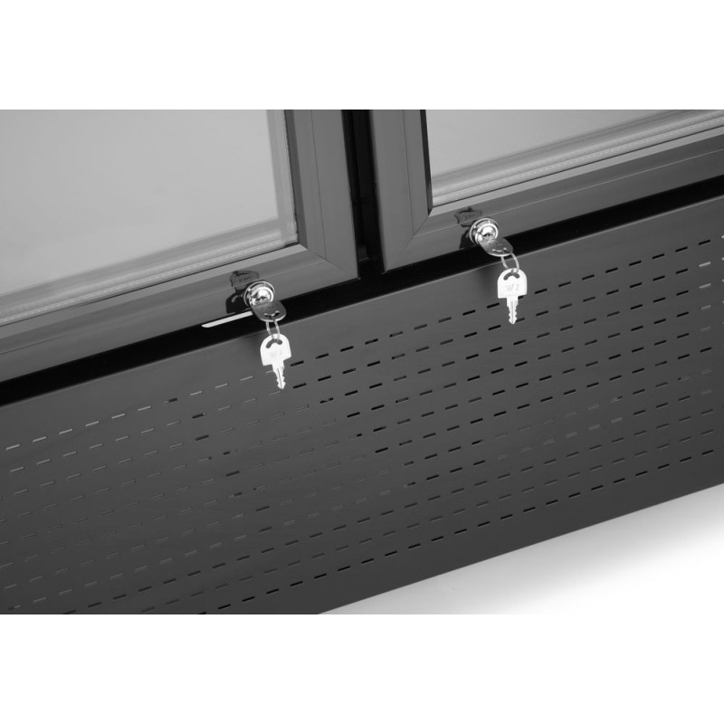 Rückwandkühlschrank mit hinterleuchteter Blende 1114x223mm Arktic