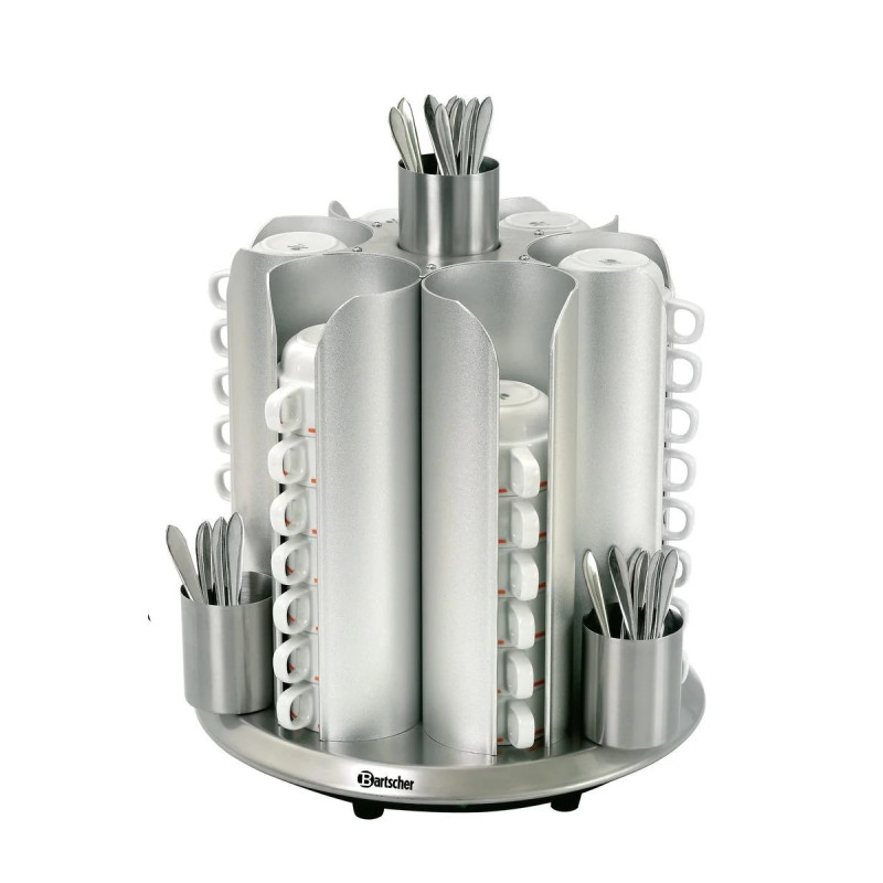 Cup Warmer 48 Cups – Rotating Base, Aluminium | bartschER
