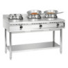 Wok Cooker 3 Burners – Gas Powered, Adjustable Feet | bartscher