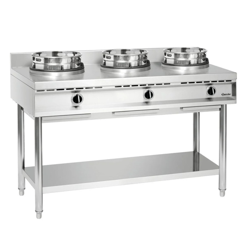 Wok cooker, 3 burners