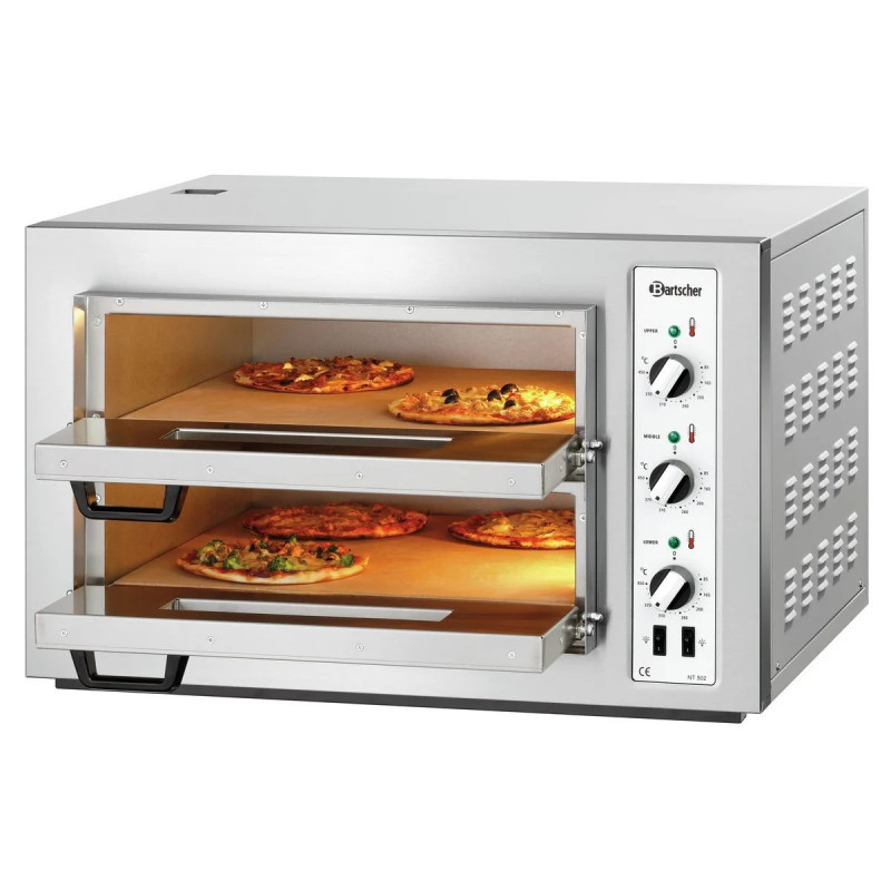 Pizzaofen NT 502 – 6 kW Elektroofen mit Glastür | bartscher