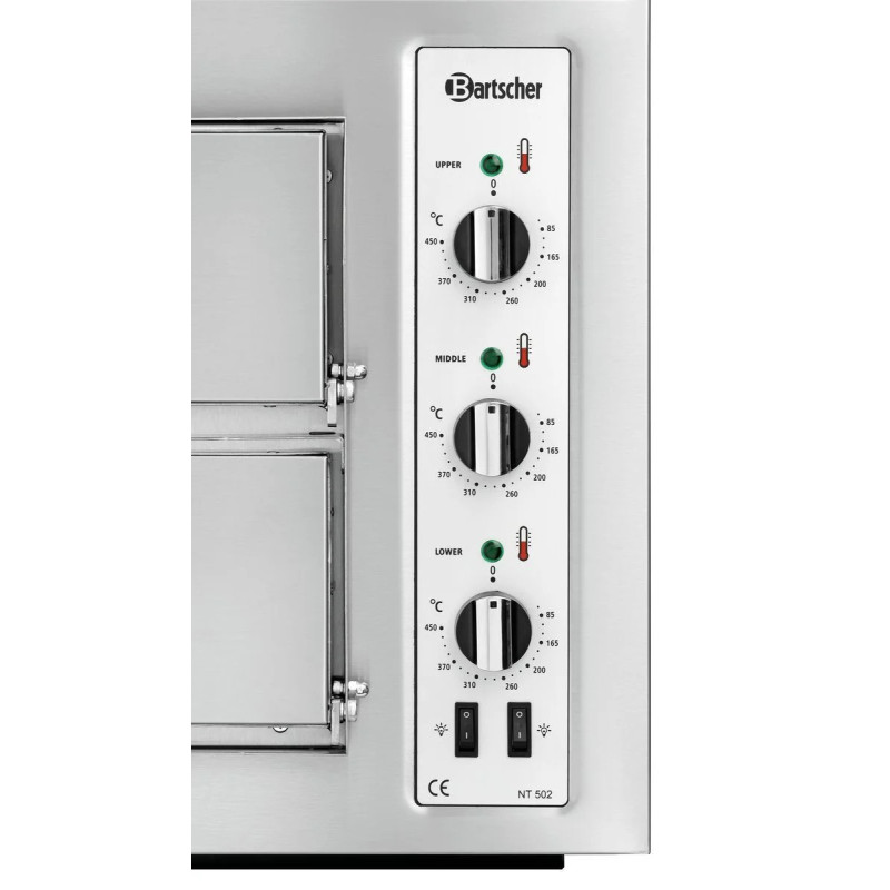 Pizzaofen NT 502 – 6 kW Elektroofen mit Glastür | bartscher