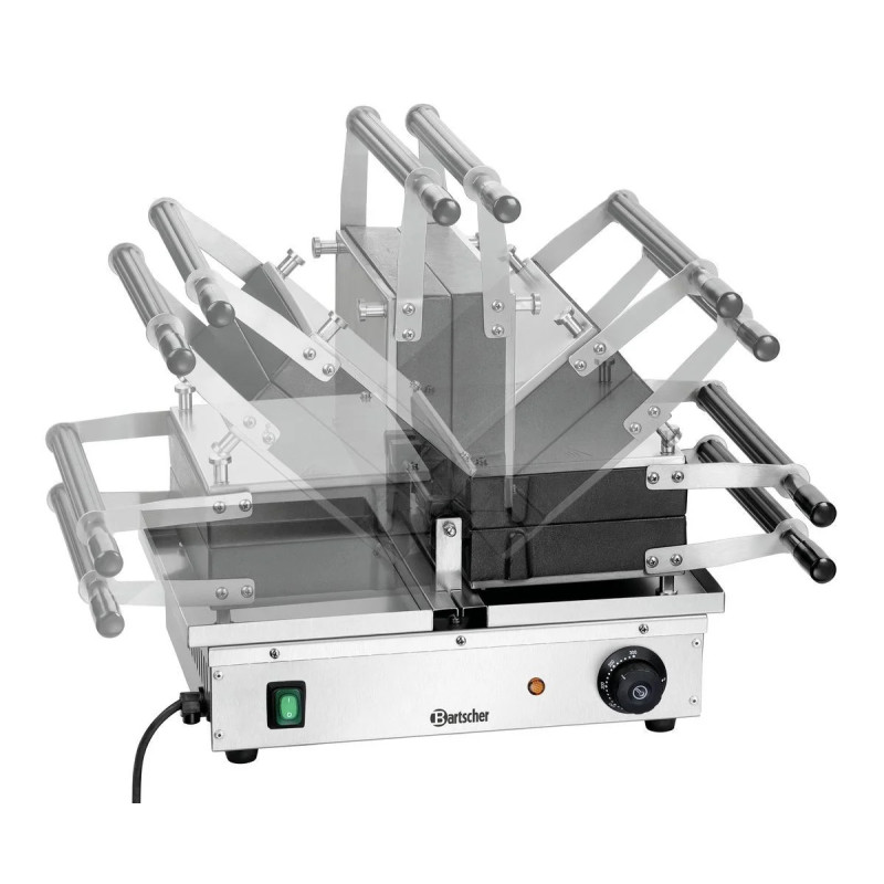 Waffeleisen Deluxe II – 1500 W, Edelstahl | bartscher