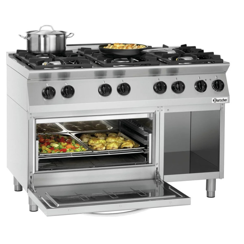 Cuisinière à gaz 6 foyers 28,5 kW – bartschER