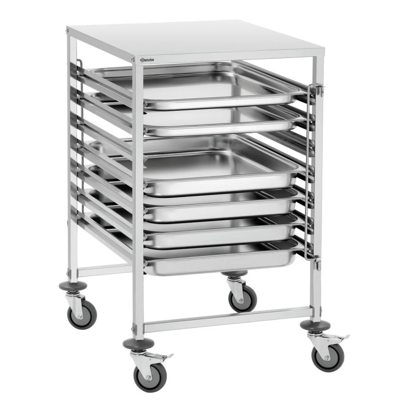 Chariot Gastronorm AGN700-2/1 robuste et mobile | bart­scher
