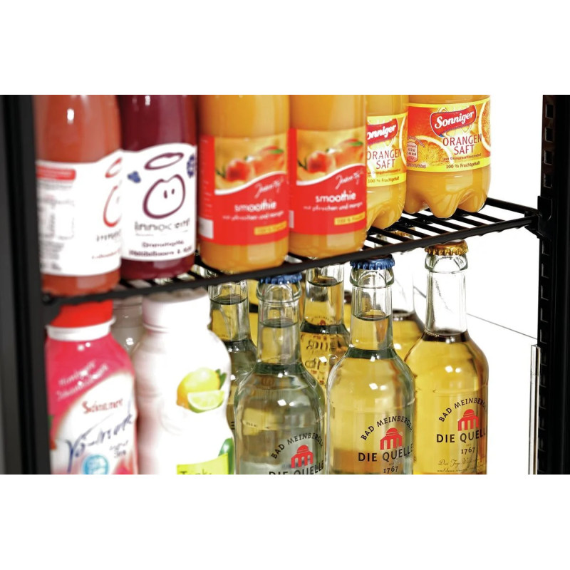 Mini refroidisseur 78L noir – vitrine LED | bartscher