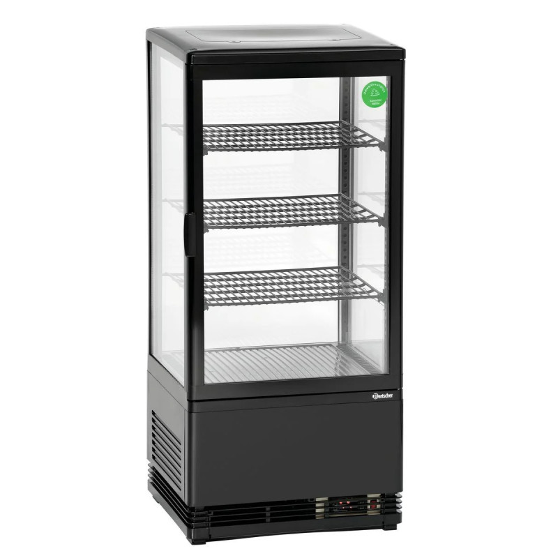 Mini refroidisseur 78L noir – vitrine LED | bartscher
