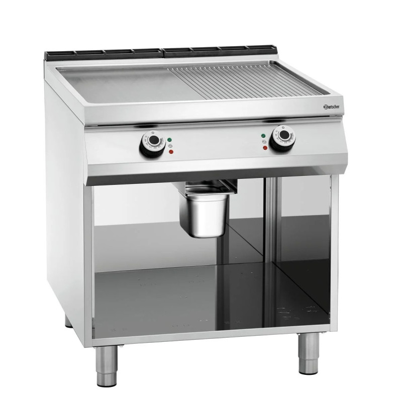 Electric Griddle Plate 1/2+1/2 with Dual Zones | bartscher