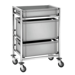 Crate trolley AK300 – 40kg capacity, swivel wheels | bartscher