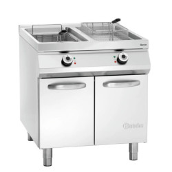 Friteuse électrique sur pied, 2 cuves