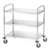 Chariot de service 3 niveaux capacité 90 kg | bartscher
