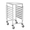 Euronorm trolley AEN700-6040 – Stainless Steel, 8kg | bartschser