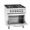 Gas Stove 4 Burners with Electric Oven 2/1GN | bartscher