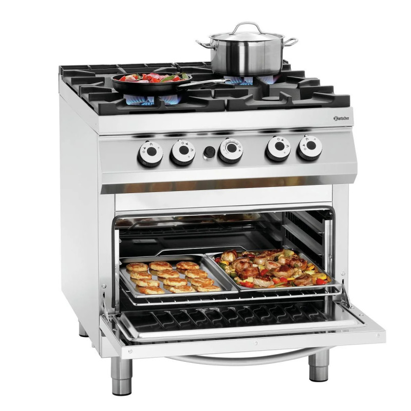 Gas Stove 900 with 4 Burners – Durable inox | bartschers