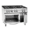 Cuisinière gaz 6 foyers inox 120x90 cm | bartsch er