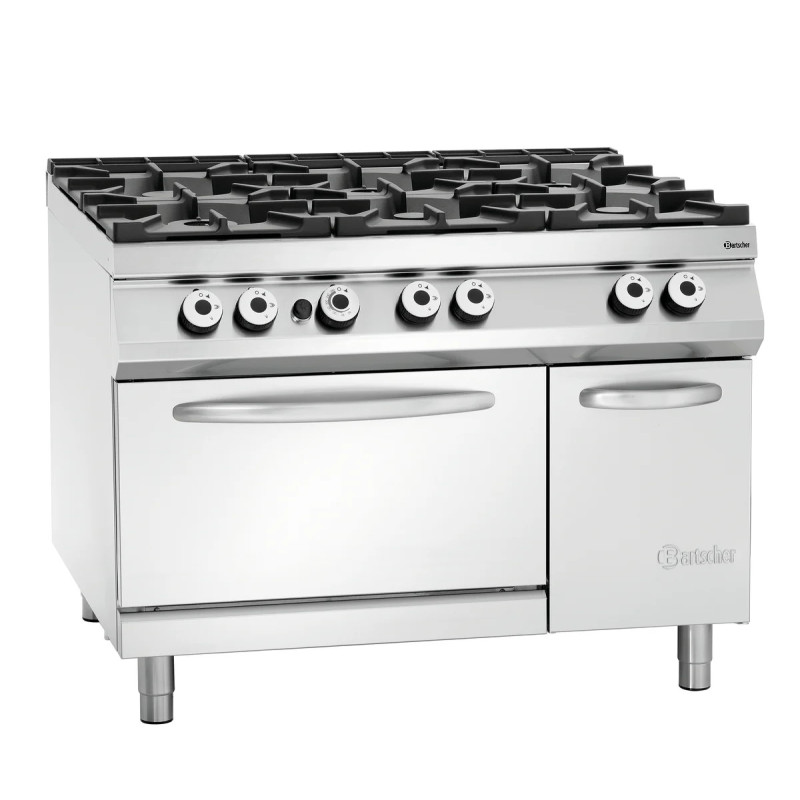 6-Flammen Gasherd GBO 2/1GN – leistungsstark & robust | bartscher