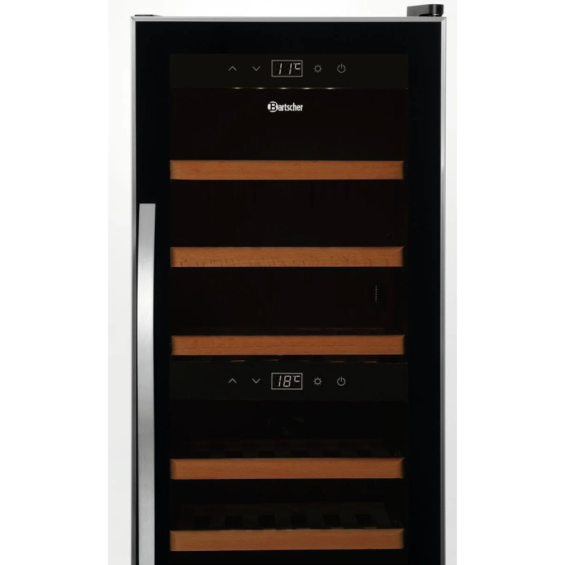 Weinkühlschrank 2Z 38FL – 2 Temperaturzonen, LED | bartscher