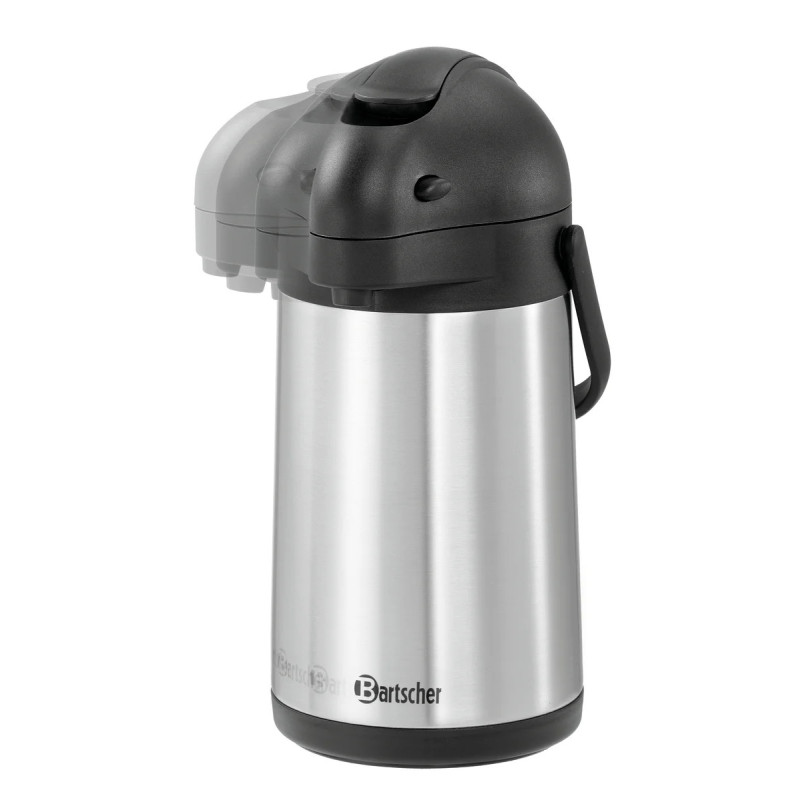 Pichet thermos 1,9L à pompe inox – bart­scher