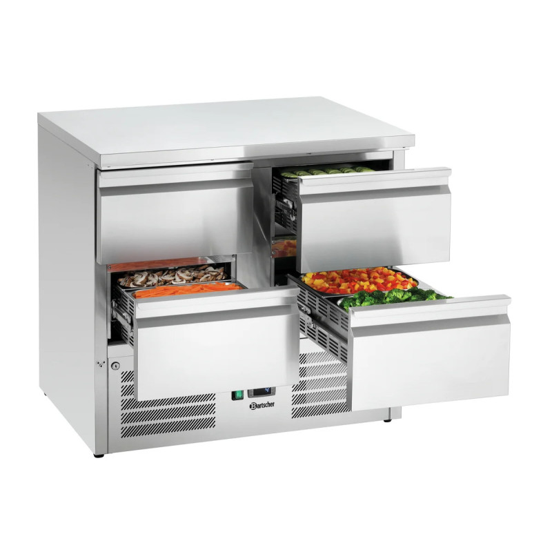 Mini-refrigerated Counter 900S4 – 4 Drawers Cooling | bartschser