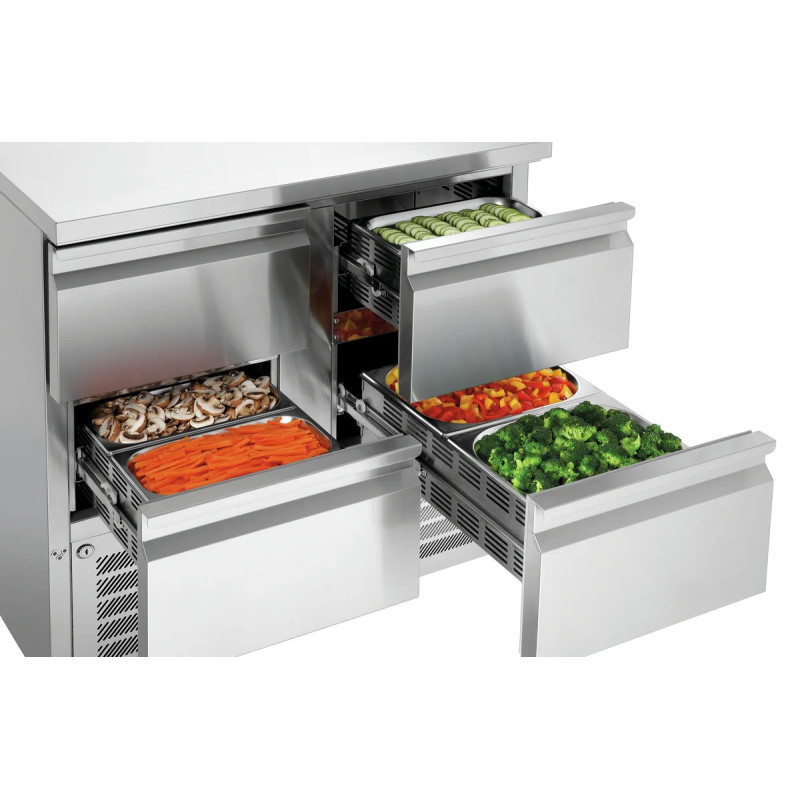 Mini-refrigerated Counter 900S4 – 4 Drawers Cooling | bartschser
