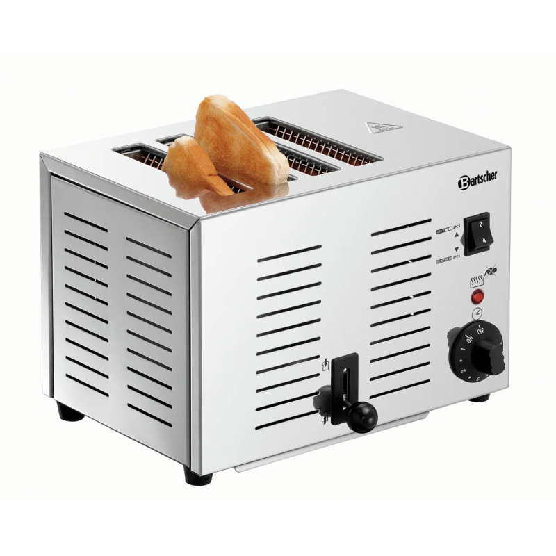Toaster TS40 – 4-Schlitz Edelstahl, 1,8 kW | bartscher