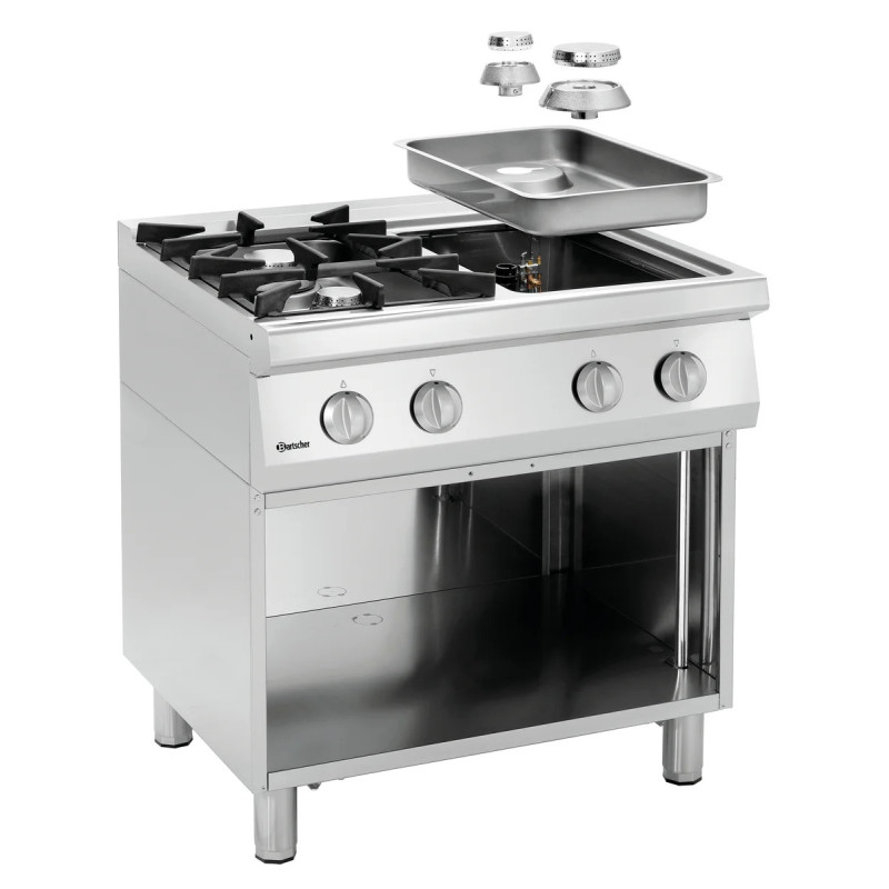 Gasherd 70040 – 29,4 kW Leistung, höhenverstellbar | bartscher