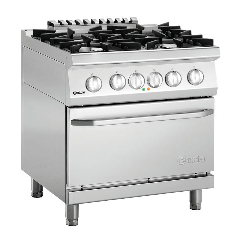Gas Stove 70040 EB21 with Oven 800x700x850 mm | bartscher