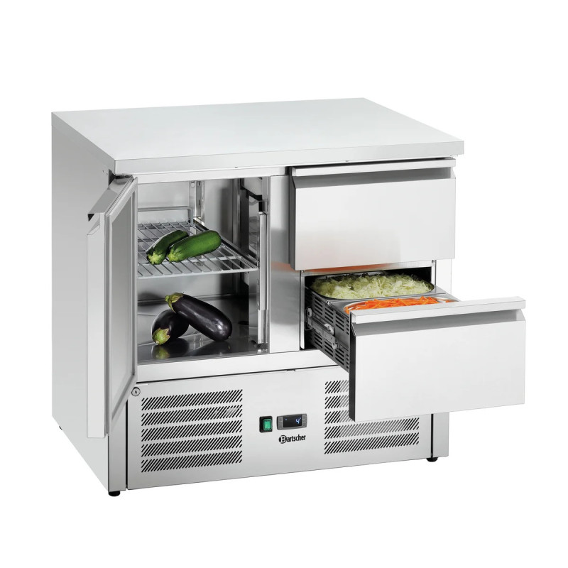 Comptoir réfrigéré mini 900T1S2 – compact 900 mm | bartscher