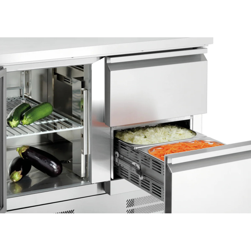 Comptoir réfrigéré mini 900T1S2 – compact 900 mm | bartscher