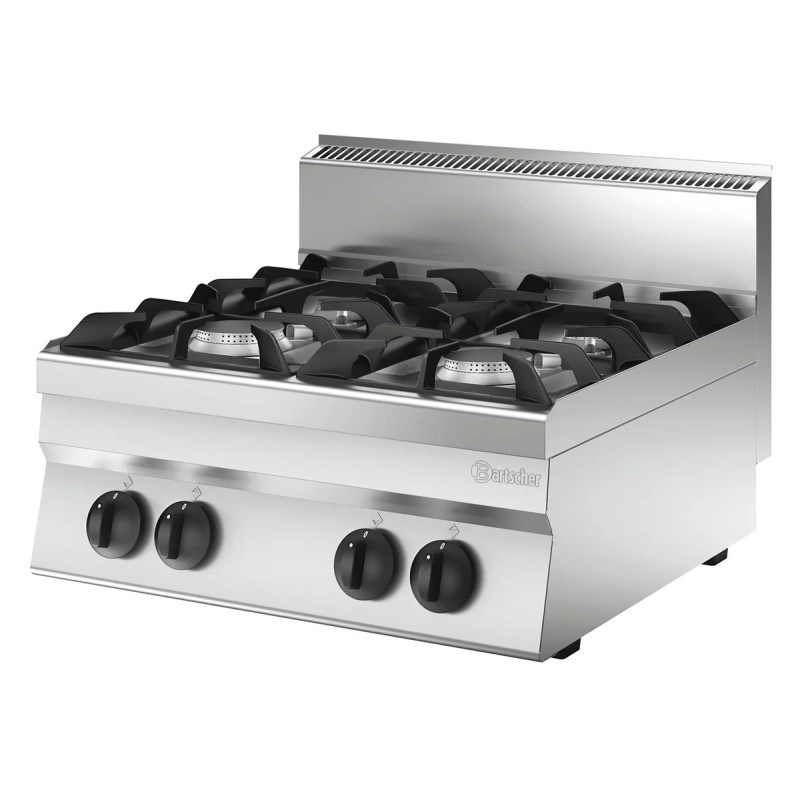 Gas Range 650 4FL Tabletop – Efficient Heat | bartscher